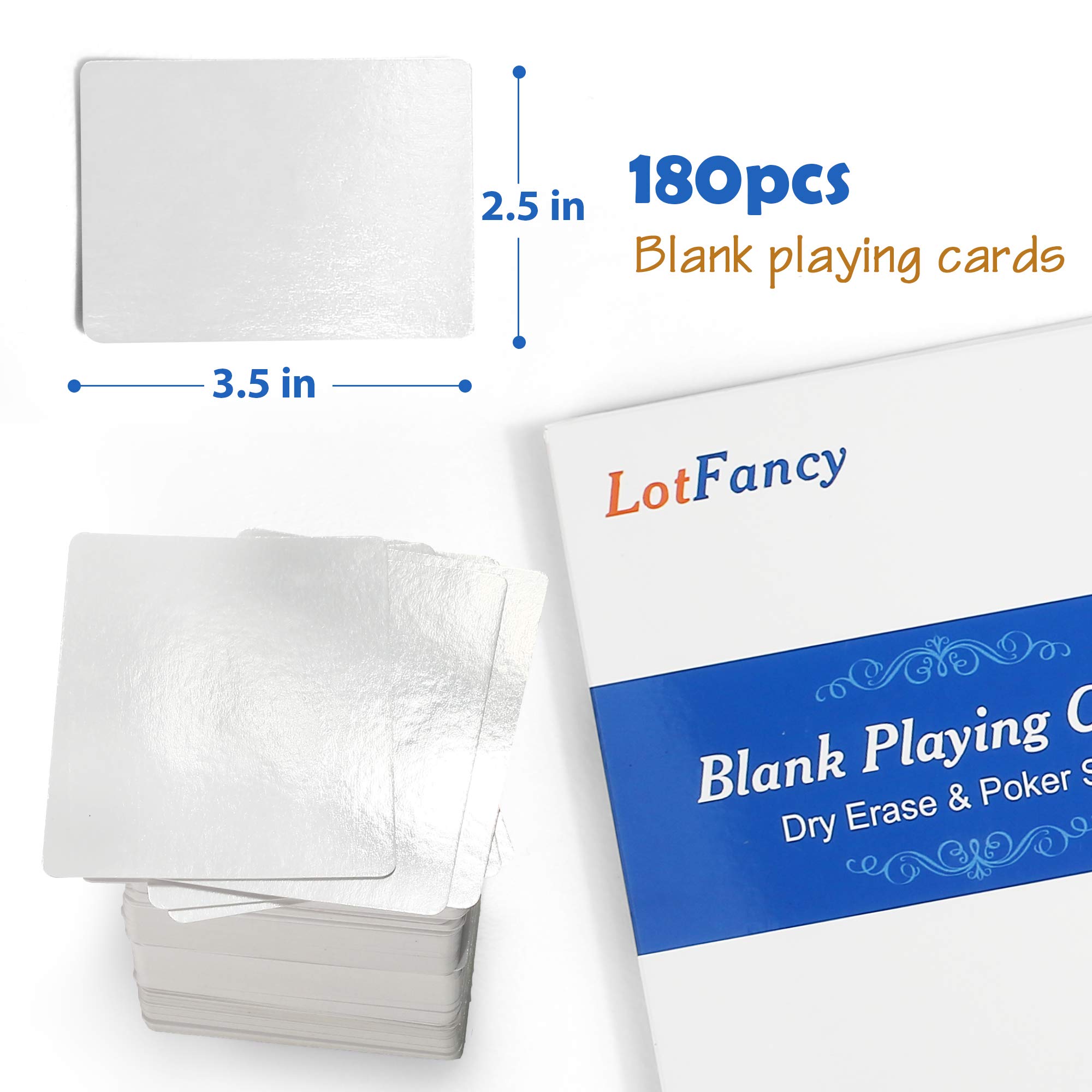Amazon.co.jp: LotFancy ブランクトランプ 180枚 ドライイレース